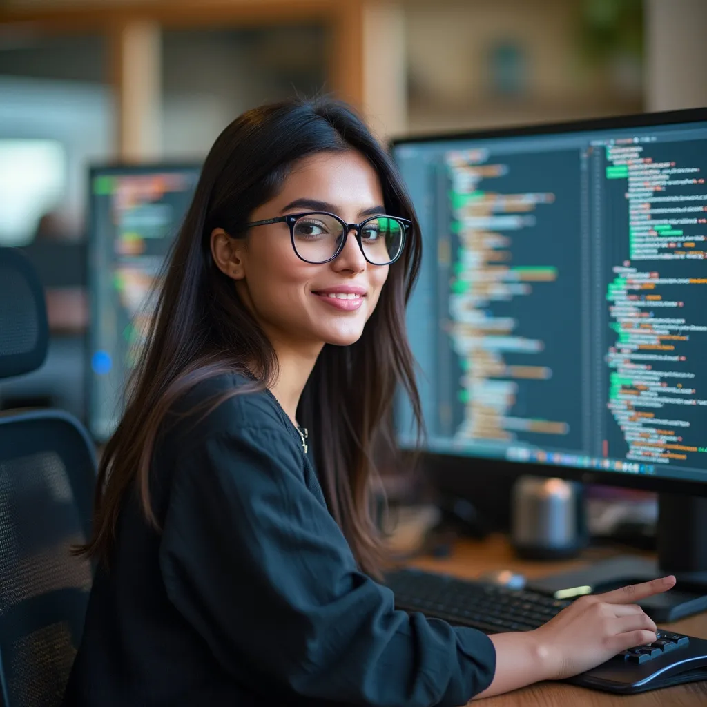 Retrato de María López, Especialista en Software